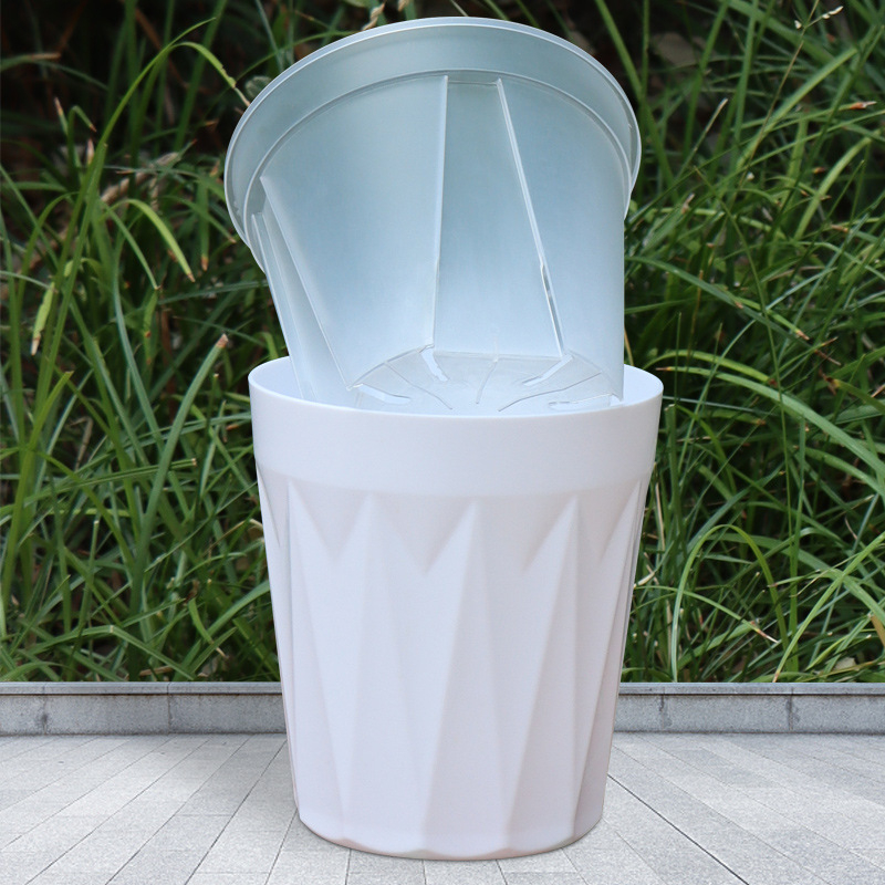 Set de ghivece plastice hidroponice — auto-udare, controlul rădăcinilor, design simplu pentru uz casnic, set Qingshan