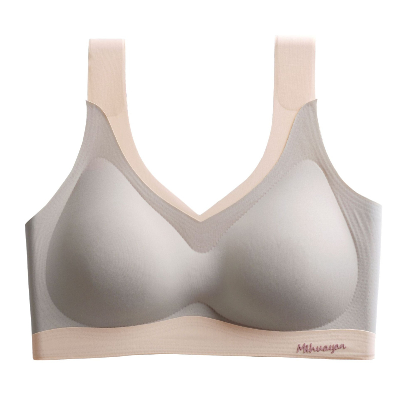 Ženski latex push-up sportski top, bežični, bez šavova, oblikuje leđa, potpuno pokriven košarica, najlon-spandeks