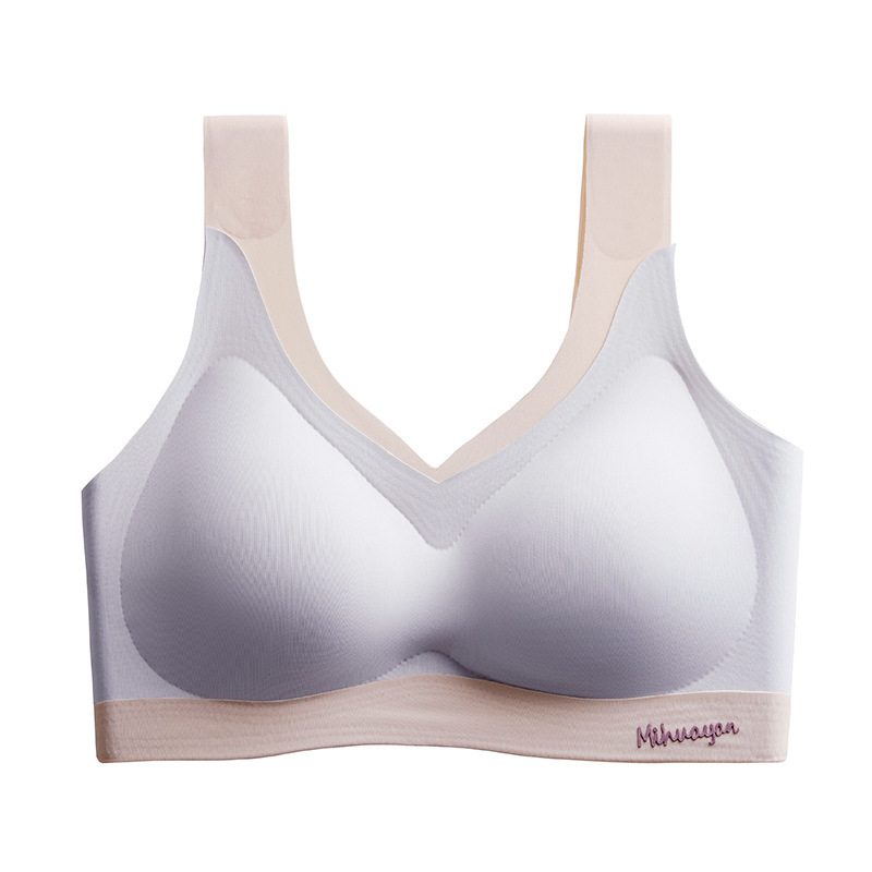 Ženski latex push-up sportski top, bežični, bez šavova, oblikuje leđa, potpuno pokriven košarica, najlon-spandeks