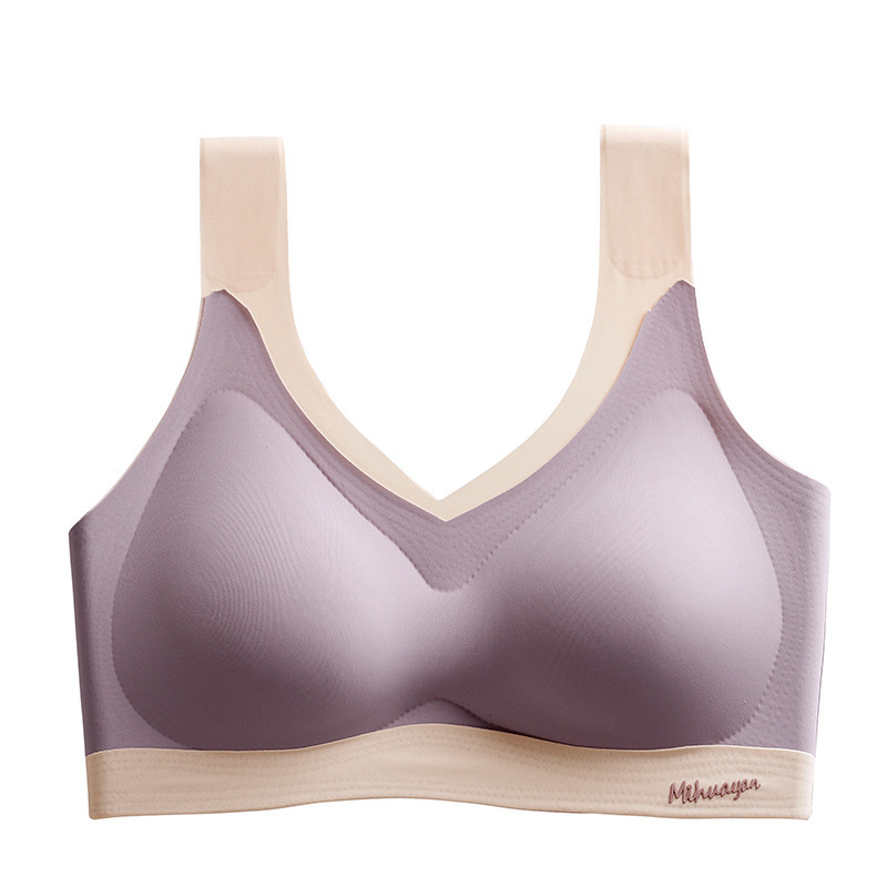 Ženski latex push-up sportski top, bežični, bez šavova, oblikuje leđa, potpuno pokriven košarica, najlon-spandeks