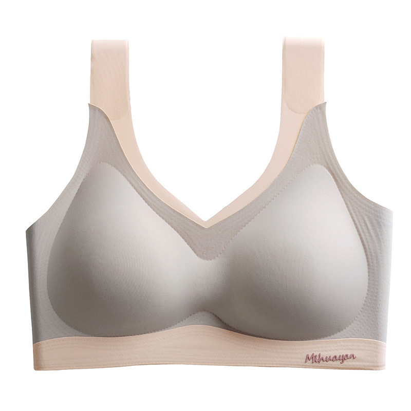 Ženski latex push-up sportski top, bežični, bez šavova, oblikuje leđa, potpuno pokriven košarica, najlon-spandeks
