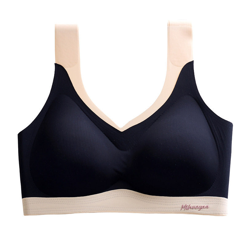 Ženski latex push-up sportski top, bežični, bez šavova, oblikuje leđa, potpuno pokriven košarica, najlon-spandeks