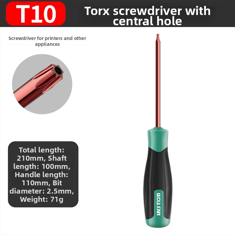Set șurubelnițe Allen și Torx cu bit hex intern – T10, T15, T20, T25, T30