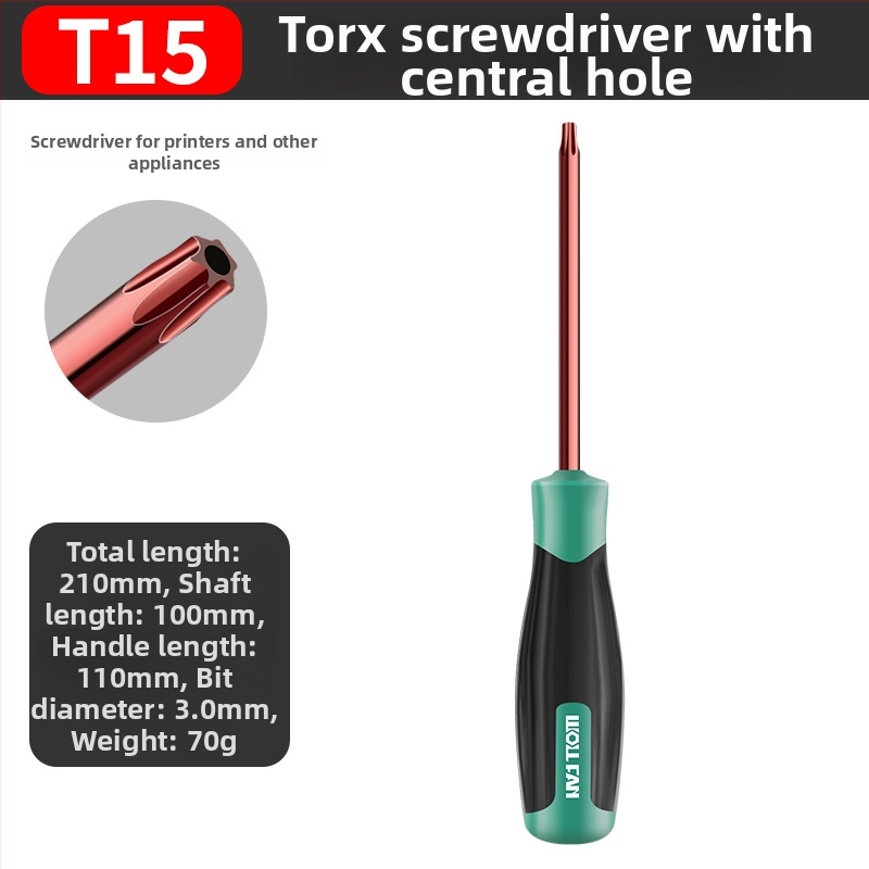 Set șurubelnițe Allen și Torx cu bit hex intern – T10, T15, T20, T25, T30