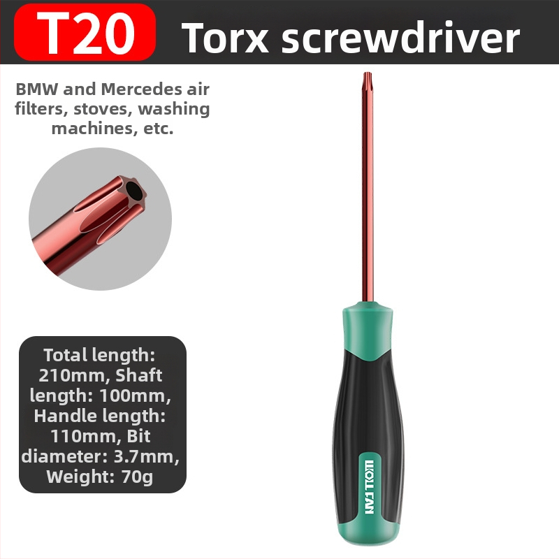 Set șurubelnițe Allen și Torx cu bit hex intern – T10, T15, T20, T25, T30