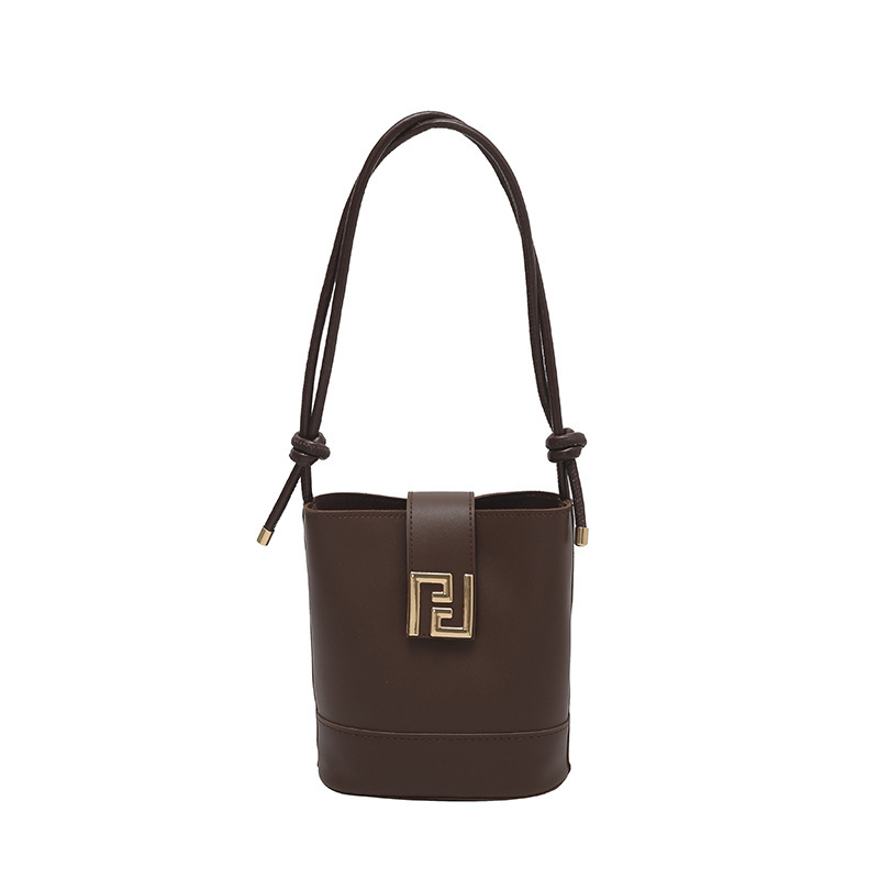 Ženska luksuzna bucket torba, nova sezona, retro minimalistički crossbody