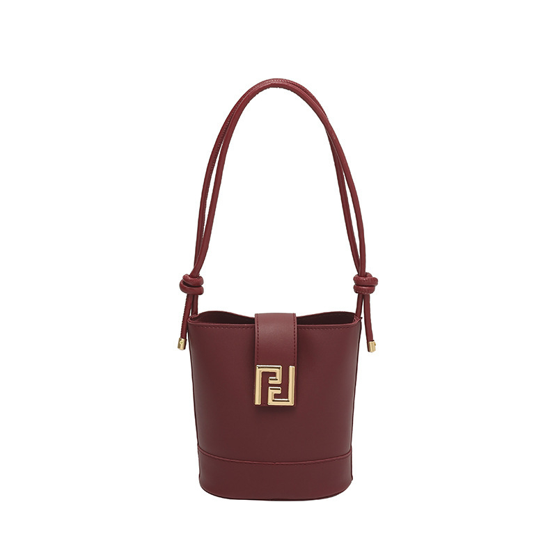 Ženska luksuzna bucket torba, nova sezona, retro minimalistički crossbody
