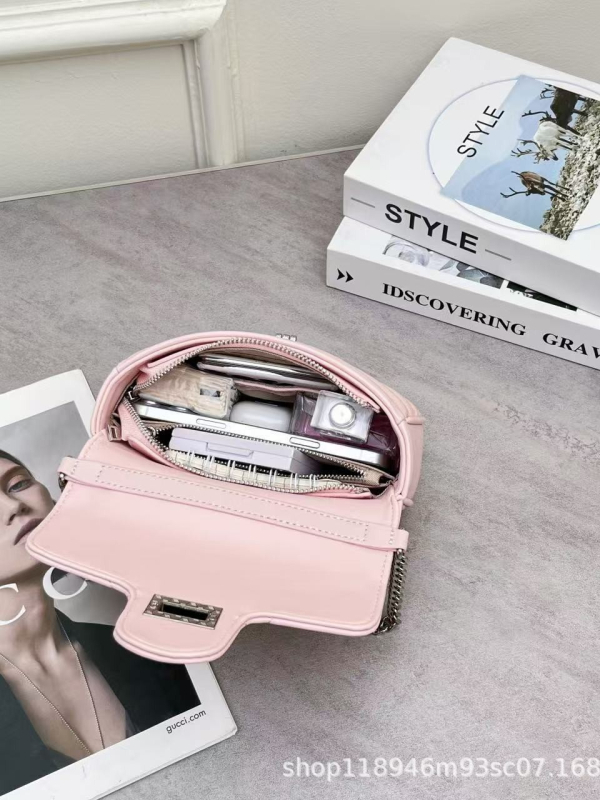 Kožna crossbody torbica s teksturom, gradski jednostavan stil, mali kvadratni oblik, svakodnevna upotreba