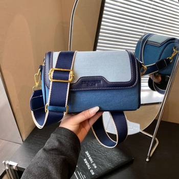 Korejskog stila džins torba cilindričnog oblika sa širokim remenom – retro minimalistička torba preko ramena