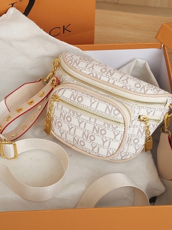 Ženska PU torbica za crossbody s trakicom, srednje veličine, jednostavan retro stil, više pretinaca sa zatvaračem