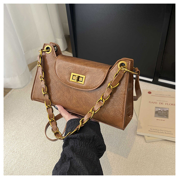 Ženska mini kvadratna torbica s lancem, korejski stil, proljeće 2026, crossbody torba s blagim luksuzom