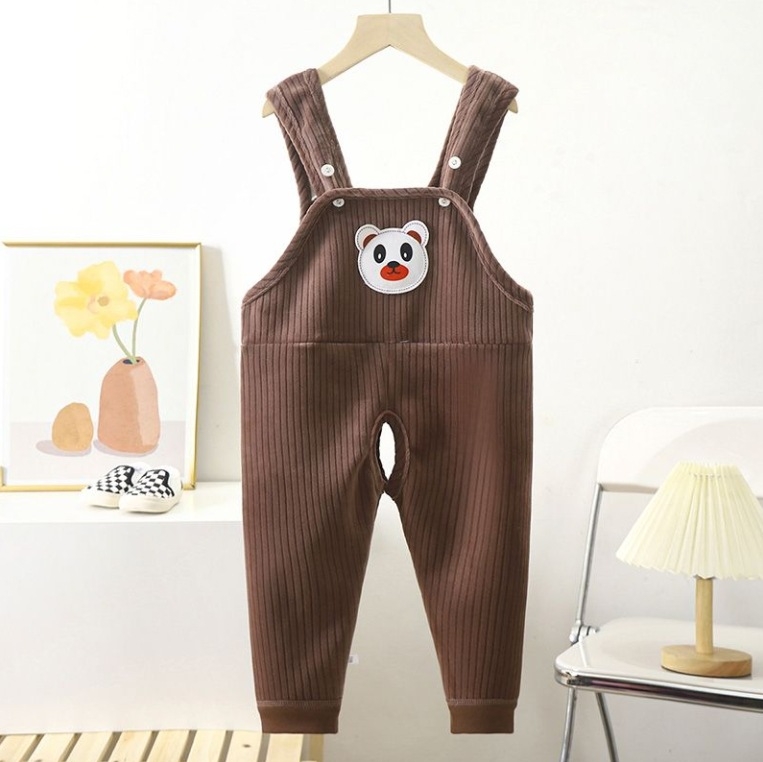 Baba téli overál fleece-béléssel, meleg és vastag, kantáros kivitel, nyitott ágyékkal a pelus cseréjéhez, 0–12 hónap