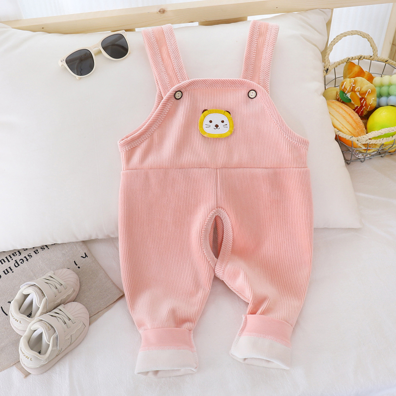 Baba téli overál fleece-béléssel, meleg és vastag, kantáros kivitel, nyitott ágyékkal a pelus cseréjéhez, 0–12 hónap