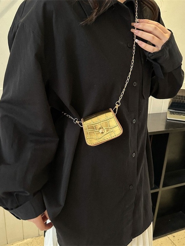 Ženska torba s kamenim uzorkom, mini torba preko ramena, torbica za usne, moderna crossbody torba