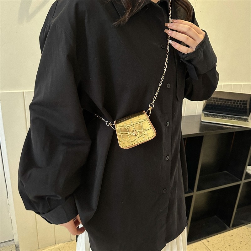 Ženska torba s kamenim uzorkom, mini torba preko ramena, torbica za usne, moderna crossbody torba
