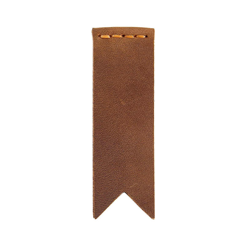 Semn de carte din piele, cusut manual, design cu două straturi, stil vintage.