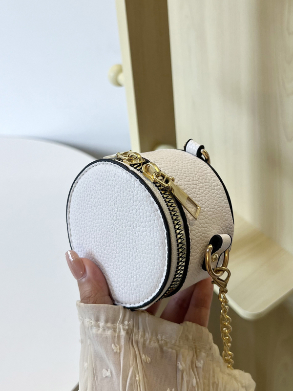 Nova mini okrugla torbica za ruž sa lancem — retro mini crossbody torba za žene, dnevni novčanik