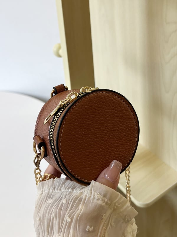 Nova mini okrugla torbica za ruž sa lancem — retro mini crossbody torba za žene, dnevni novčanik