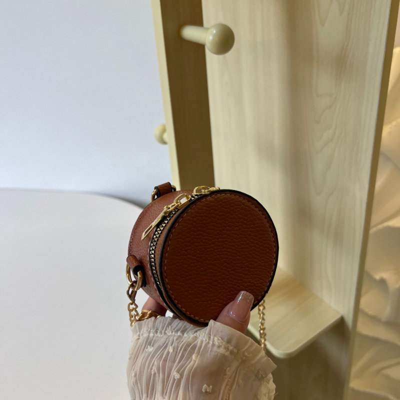 Nova mini okrugla torbica za ruž sa lancem — retro mini crossbody torba za žene, dnevni novčanik