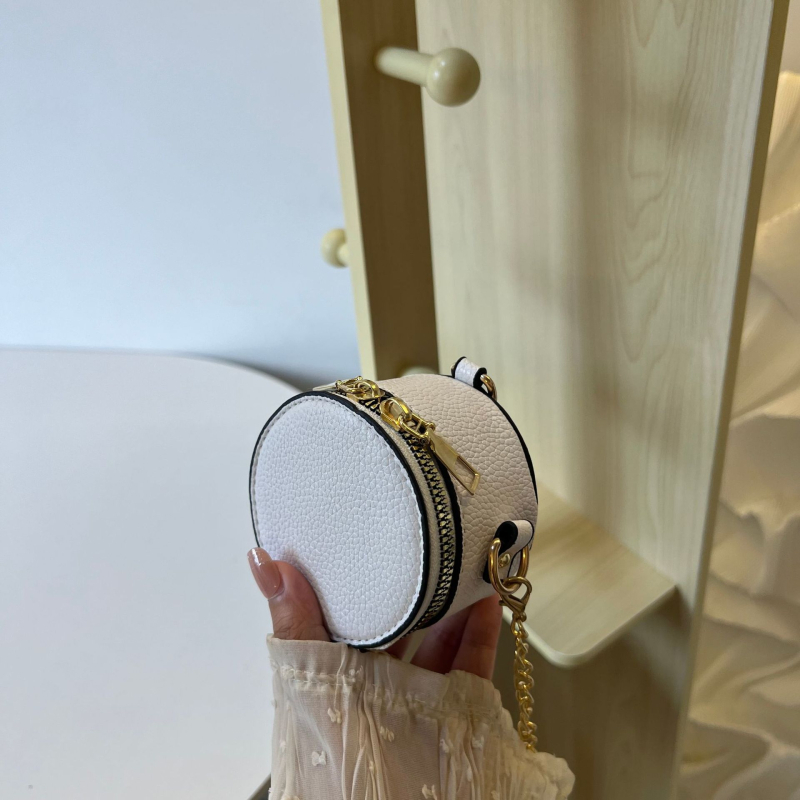 Nova mini okrugla torbica za ruž sa lancem — retro mini crossbody torba za žene, dnevni novčanik