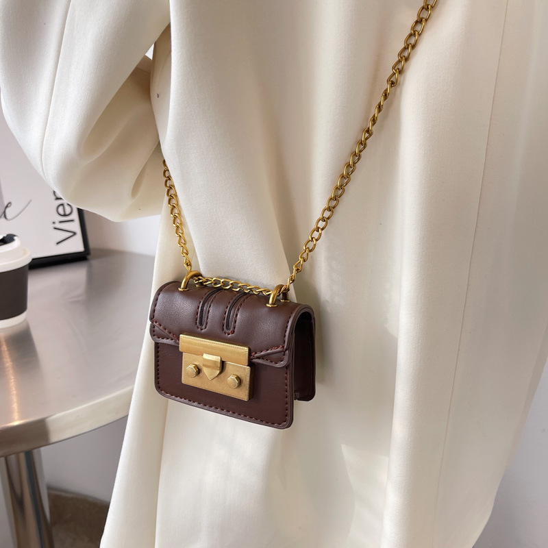PU kožna mini kvadratna crossbody torbica, jedinstven dizajn