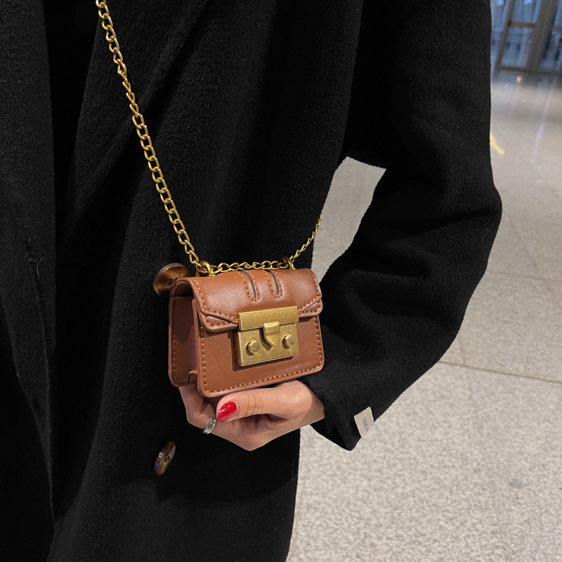 PU kožna mini kvadratna crossbody torbica, jedinstven dizajn