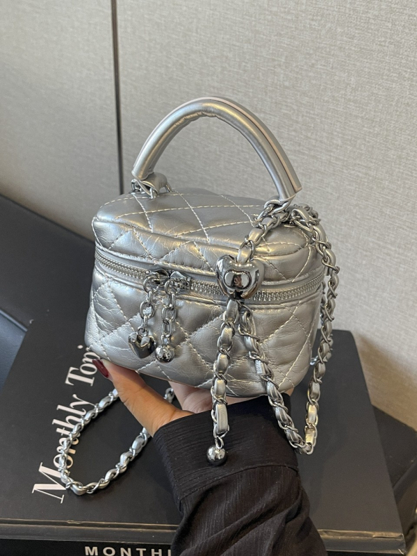 Ženska torbica za ruž, mini kvadratna torbica s lančanim kaišem, crossbody
