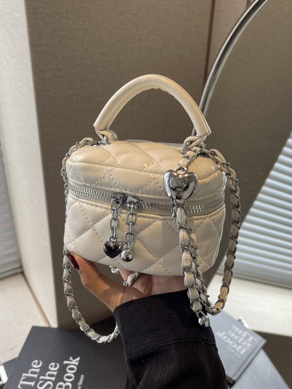 Ženska torbica za ruž, mini kvadratna torbica s lančanim kaišem, crossbody
