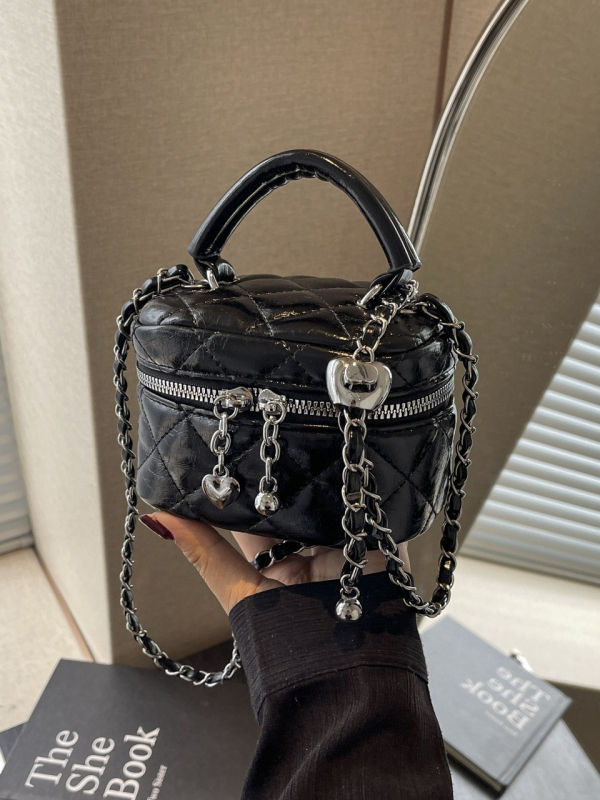 Ženska torbica za ruž, mini kvadratna torbica s lančanim kaišem, crossbody