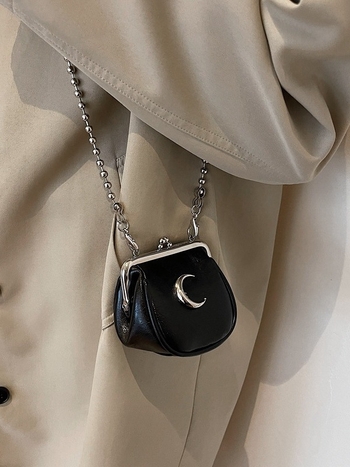 Mini torbica s lančićem u obliku mjeseca, crossbody sa klipsom, korejski niš stil, torbica za ruž