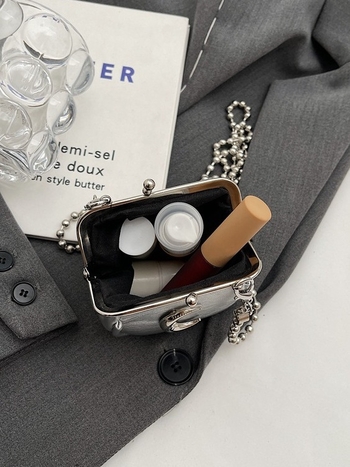 Mini torbica s lančićem u obliku mjeseca, crossbody sa klipsom, korejski niš stil, torbica za ruž