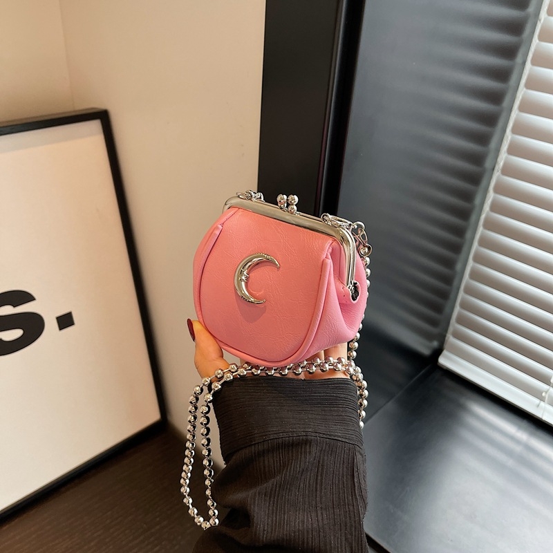 Mini torbica s lančićem u obliku mjeseca, crossbody sa klipsom, korejski niš stil, torbica za ruž