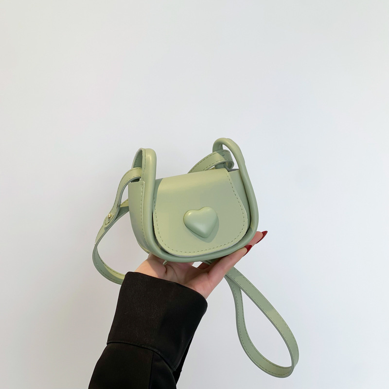 Ženska mini torbica u obliku srca, crossbody preko ramena, PU koža, stil sedla, proljeće 2024