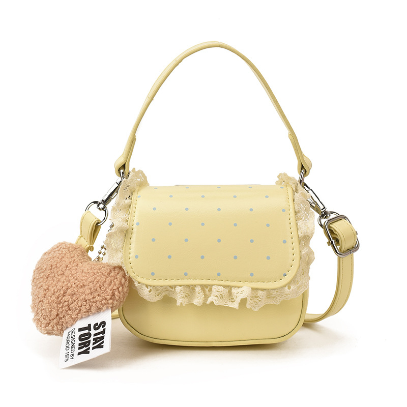 Nova mini torbica za ruževe s točkicama i čipkastom rubom, casual crossbody torba u korejskom stilu