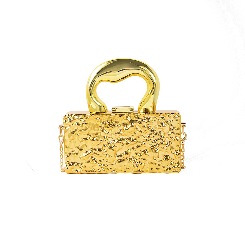 Ženska akrilna box torba s lancem, mini kvadratna crossbody torba, džep za telefon, proljetno izdanje 2024