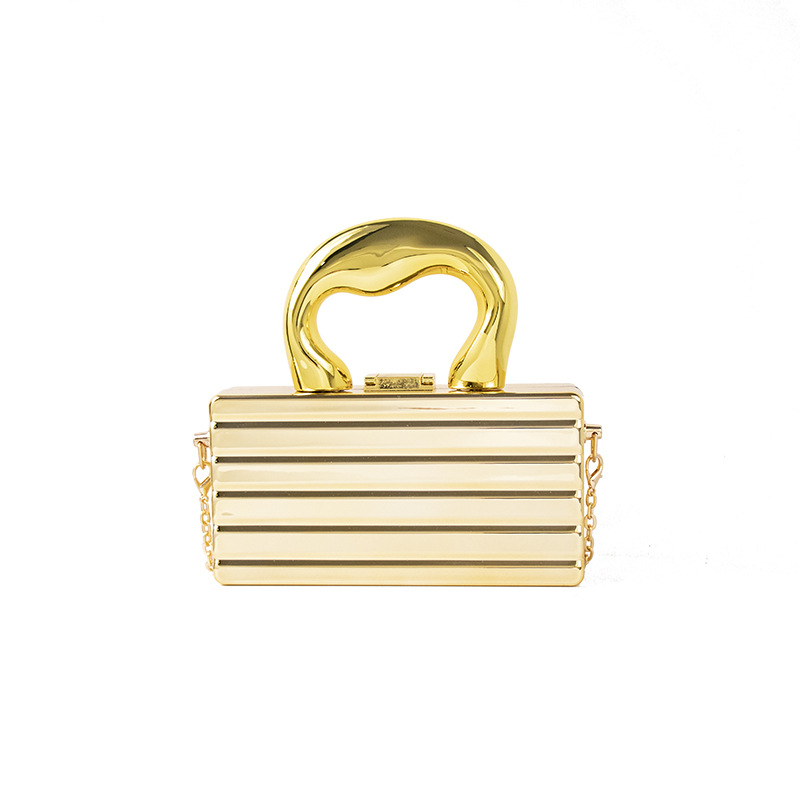 Ženska akrilna box torba s lancem, mini kvadratna crossbody torba, džep za telefon, proljetno izdanje 2024