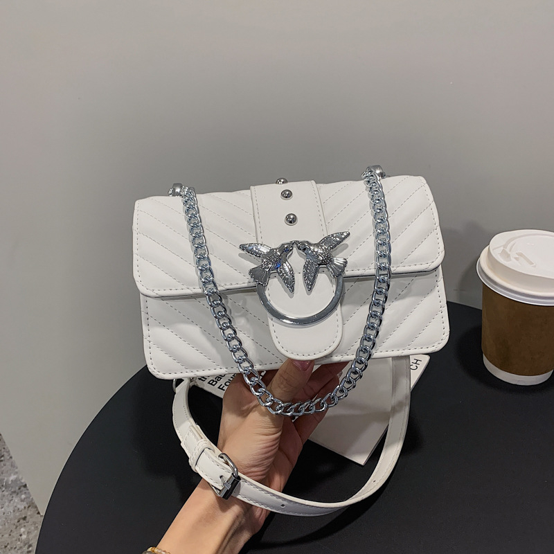 Ženska mala kvadratna torbica s lancem – crossbody torba za sve sezone, moderan visoki stil