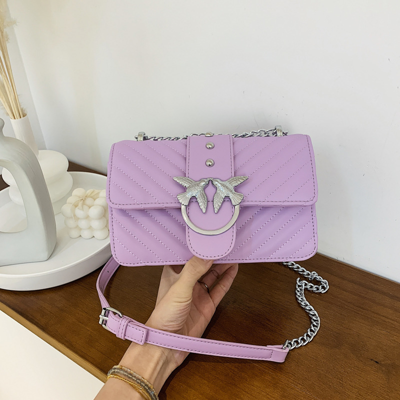 Ženska mala kvadratna torbica s lancem – crossbody torba za sve sezone, moderan visoki stil