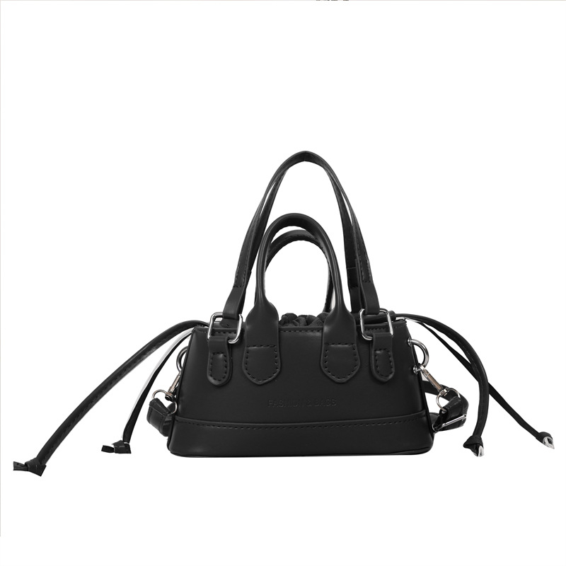 Ženska mini crossbody torba u candy bojama, dizajn inspiriran školjkom, PU materijal, kvadratni oblik, zatvaranje šnurem