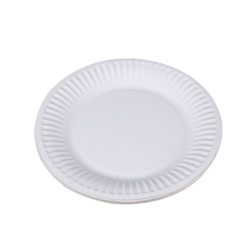 Farfurii de hârtie de unică folosință, biodegradabile din pastă, margine groasă, farfurie pentru prăjituri, 6–9 inchi (17–25 cm)