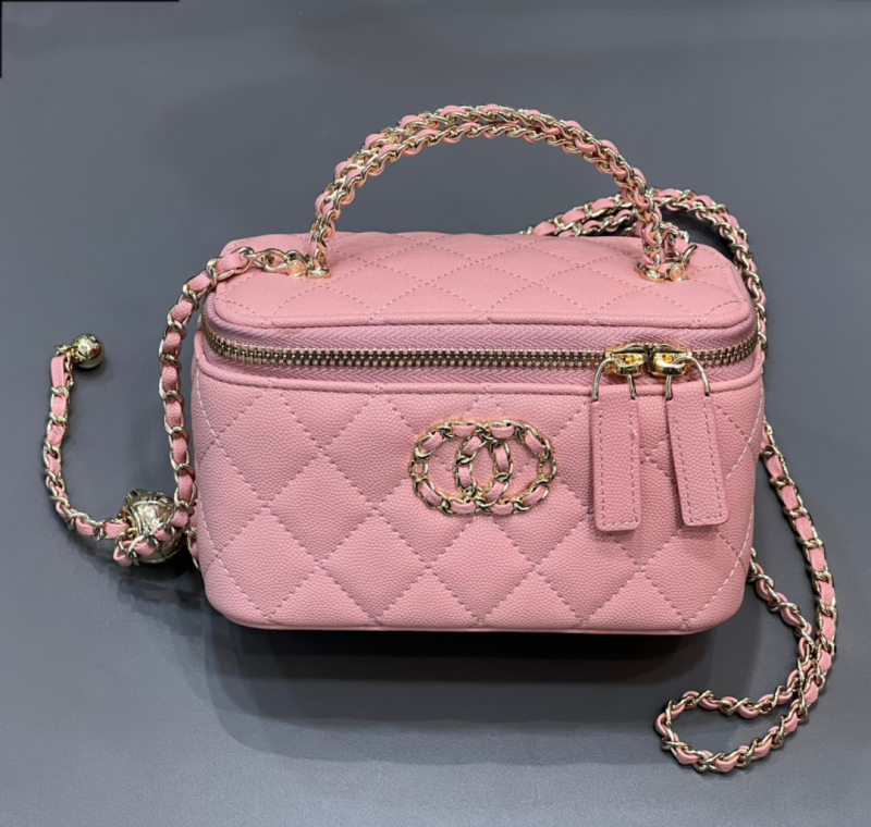 2025 Box kozmetička torba s dijamantnim šivanjem i lancem — ženska torba za ruku, crossbody ili preko ramena