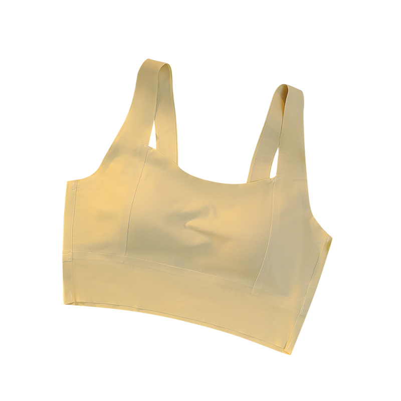 Tan bezšivni sportski grudnjak za male grudi, push-up, gornja potpora, anti-exposure, Ice Silk tkanina, udobna podstava