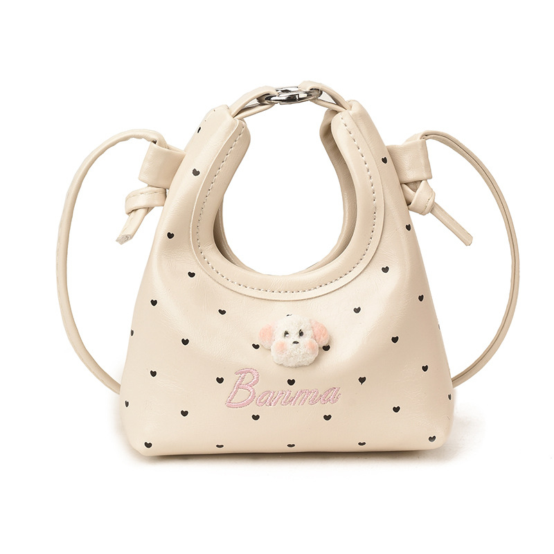 Ženska crossbody torba s točkicama, mini PU torbica s novčanikom i pretincem za ruž, slatka svakodnevna torba