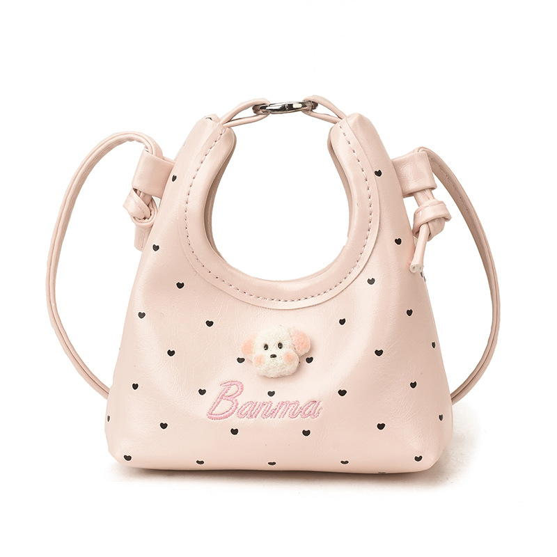 Ženska crossbody torba s točkicama, mini PU torbica s novčanikom i pretincem za ruž, slatka svakodnevna torba