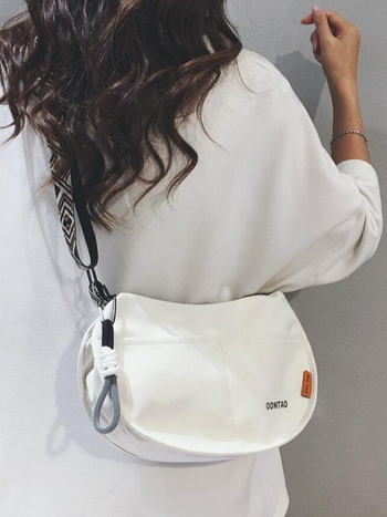 Ženska nylon torba sa širokim kaišem, japanskog stila, saddle tipa, za posao i svakodnevnu upotrebu, crossbody