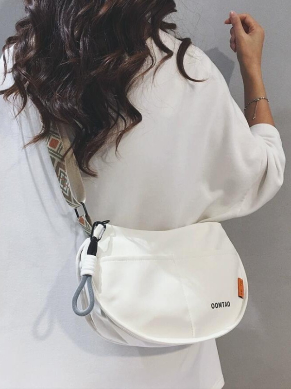 Ženska nylon torba sa širokim kaišem, japanskog stila, saddle tipa, za posao i svakodnevnu upotrebu, crossbody