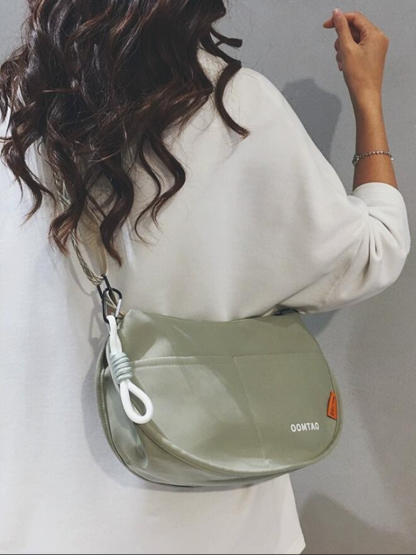Ženska nylon torba sa širokim kaišem, japanskog stila, saddle tipa, za posao i svakodnevnu upotrebu, crossbody