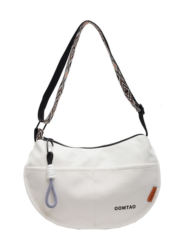 Ženska nylon torba sa širokim kaišem, japanskog stila, saddle tipa, za posao i svakodnevnu upotrebu, crossbody