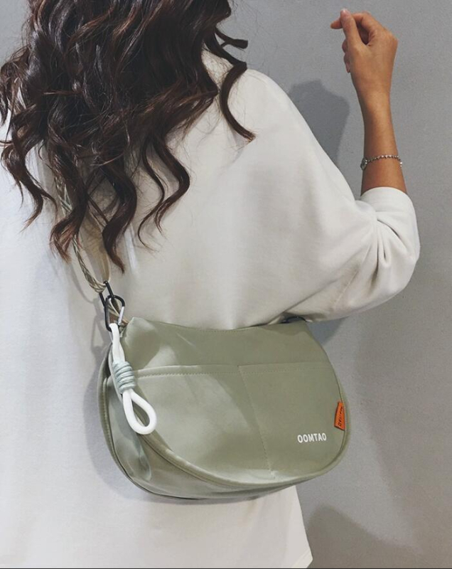 Ženska nylon torba sa širokim kaišem, japanskog stila, saddle tipa, za posao i svakodnevnu upotrebu, crossbody