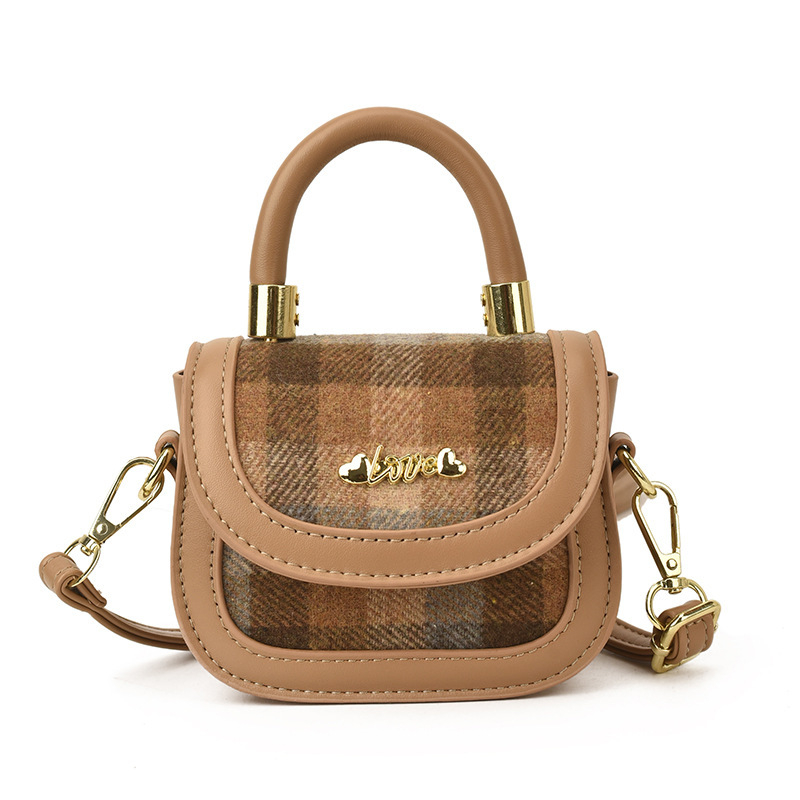 2026 Nova svestrana modna retro karirana mini crossbody torba za sitni novac